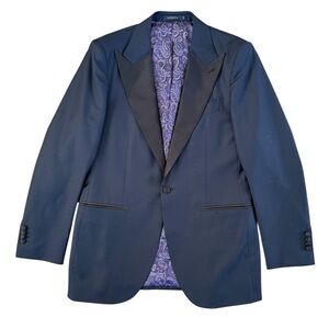 SUITSUPPLY La Spalla Tuxedo Wool Formal Blazer Waistcoat Jacket EU 48 / US 38